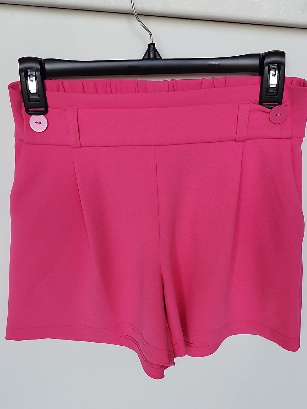 Versona Bright Hot Pink High Waist Pull-On Shorts